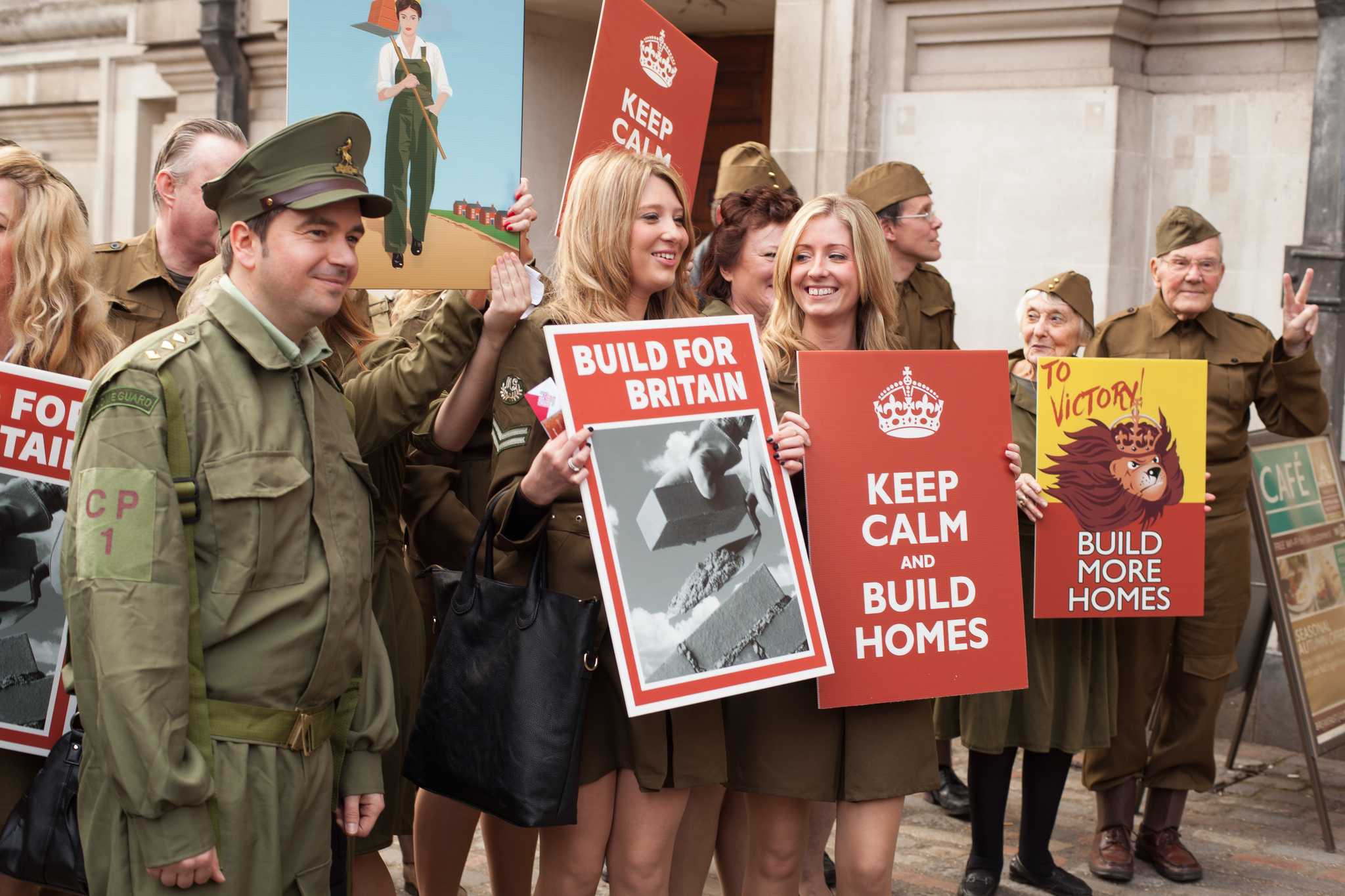 Homes for Britain rally placards